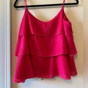 Anthropologie bright pink top size S